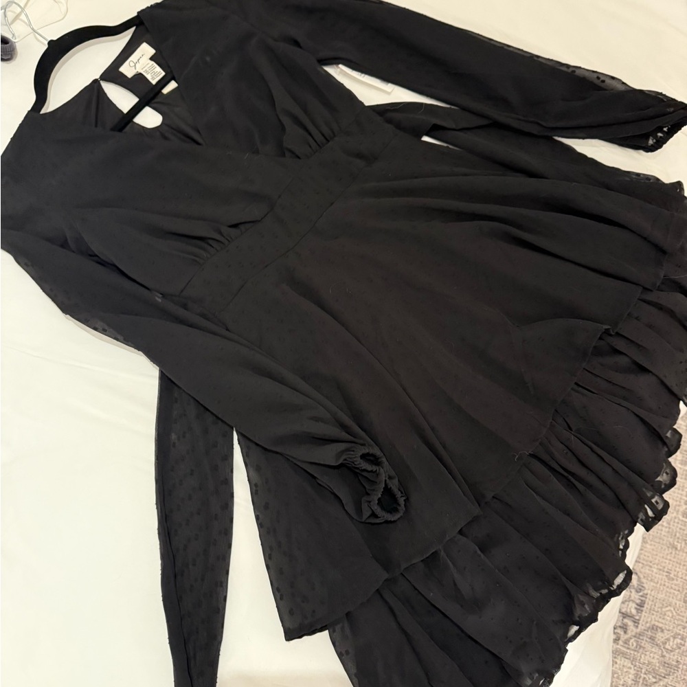 NWT Japan Elegant Black Mini Dress S